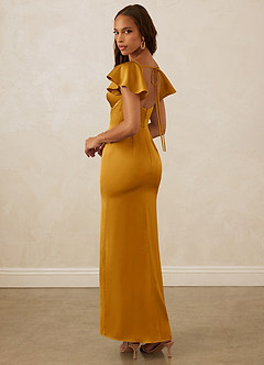 Christian Siriano Bridal for Azazie 1005 Brautjungfernkleider Etui Herzausschnitt Stretch-Satin Kleid Butterscotch image8