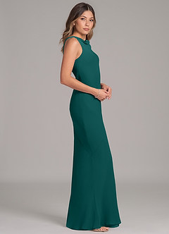 Azazie Allettie Robes de demoiselle d'honneur Robe Sirène en Mousseline de soie Paon image7