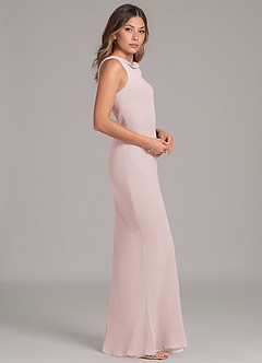 Azazie Allettie Brudtärnklänningar Klänning av Sjöjungfru i Chiffong Rodnande Rosa image7