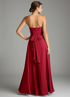 Azazie Tamira Suknie dla druhen Linia A Pofałdowany Szyfon Do ziemi Sukienka image4