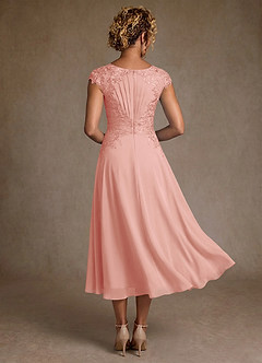 Azazie Crista Mother of the Bride Dresses Rosette A-Line Lace Chiffon Dress image2