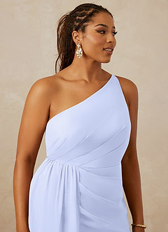 Christian Siriano Bridal for Azazie 1003 Bridesmaid Dresses Lavender Sheath One Shoulder Chiffon Dress image14