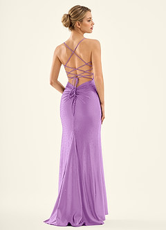 Twinkle Purple Mermaid Prom Dress image2