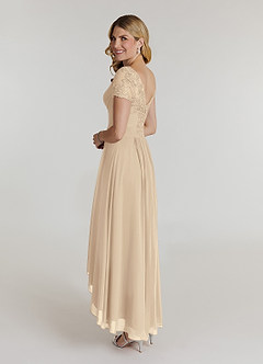 Azazie Thais Mother of the Bride Dresses Champagne A-Line Lace Chiffon Dress image4