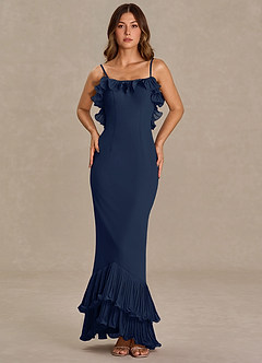 Vionette  Navy Ruffle Maxi Dress image3