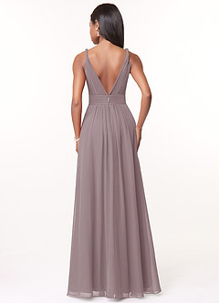 Azazie Maren Bridesmaid Dresses Dusk A-Line Pleated Chiffon Dress image2