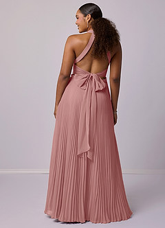 Barbie ♥ Azazie Bridesmaid Dresses Dusty Rose A-Line Pleated Chiffon Dress image2