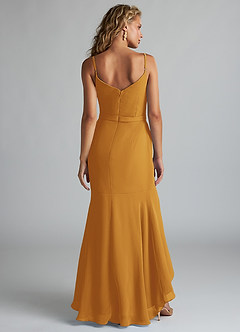 Azazie Summer Jurken voor bruidsmeisjes Jurk van Chiffon met Zeemeermin Schop cowl Boterbabbelaar image2