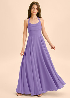 Azazie Kady Junior Abito A-Line in Chiffon Scollo a Cuore Tahiti image1