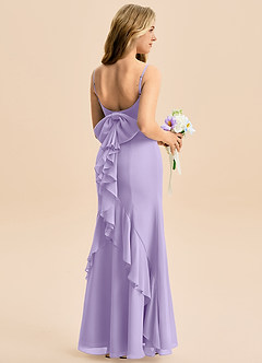 Azazie Lioren Junior Robe Sirène en Mousseline de soie Arc Lilas image1