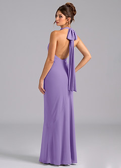 Azazie Velli Bridesmaid Dresses Tahiti Mermaid Bow Chiffon Dress image7