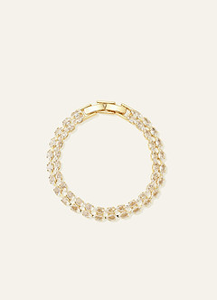Double Row Crystal Tennis Bracelet