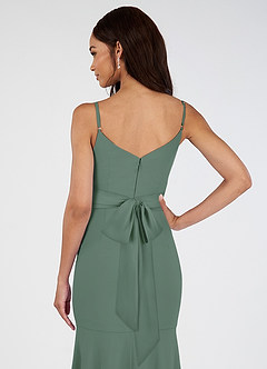 front Azazie Matching Color Chiffon Sash