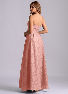 Azazie Lucienne Abiti da Damigella Abito A-Line in Burnout Floreale Senza Cinturino Rosetta image2