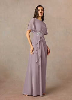 Azazie Rain Abiti per la Madre della Sposa Abito Tubino in Chiffon Perline Dusk image9