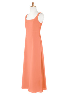 Azazie Renee Junior A-Linie Seitliche Cut-Outs Chiffon Kleid Sonnenuntergang image7