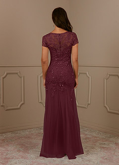 Azazie Laurie Mother of the Bride Dresses Cabernet Mermaid Scoop Sequins Tulle Dress image6
