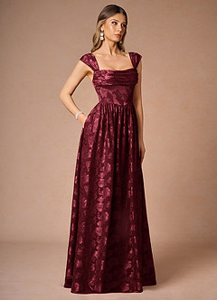 Hazel Wine Pleated Maxi Dress image5