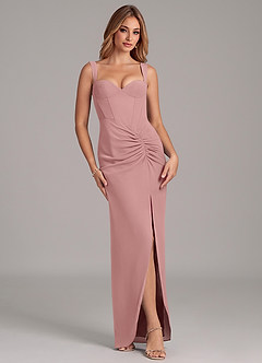 Azazie Ayla Final Sale Emerald Sheath Sweetheart Neckline Chiffon Dress image3