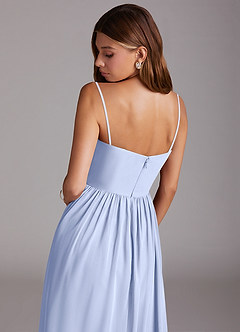 Azazie Calianna Brautjungfernkleider Wandelbar A-Linie Schulterfrei Chiffon Kleid Eis image8