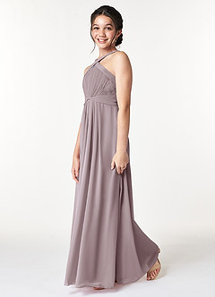 Azazie Anthea Junior Dusk Pleated Chiffon Dress image5