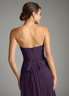 Azazie Tamira Suknie dla druhen Linia A Pofałdowany Szyfon Do ziemi Sukienka image5