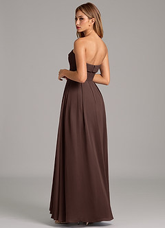 Azazie Lucienne Jurken voor bruidsmeisjes Converteerbaar Jurk van Chiffon met A-Lijn Strapless Ganache image2