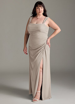 Azazie Jesaphine Bridesmaid Dresses Frost Sheath Bow Chiffon Dress image11
