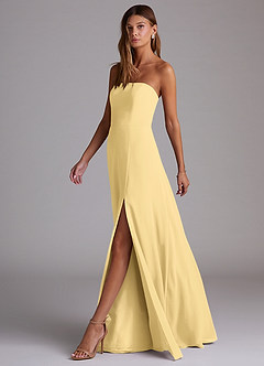 Azazie Wren Bridesmaid Dresses Butter A-Line Side Slit Chiffon Convertible Dress image6