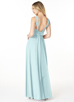 Azazie Julie Bridesmaid Dresses Sea Glass A-Line Sweetheart Neckline Chiffon Dress image2