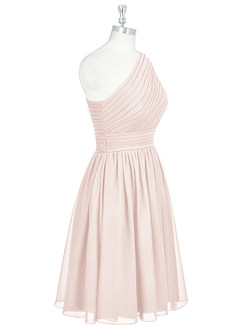 Azazie Katrina Bridesmaid Dresses Rose Petal A-Line One Shoulder Chiffon Dress image8