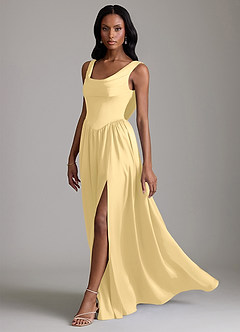 Azazie Novi Bridesmaid Dresses Butter A-Line with Pockets Stretch Satin Dress image6