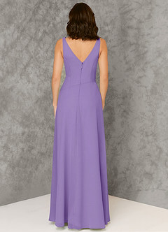Azazie Kori Bridesmaid Dresses Tahiti A-Line Pleated Chiffon Dress image2