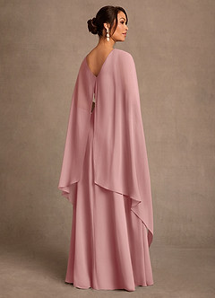 Azazie Liddie Mother of the Bride Dresses Dusty Rose A-Line Pleated Chiffon Dress image3