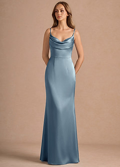 Robe Maxi Bleu Poussiéreux Aimee image3