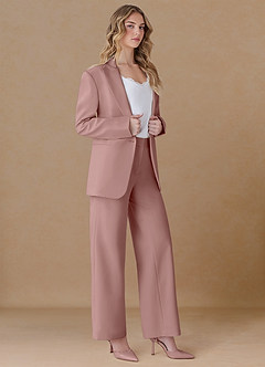 front Amelia Altrosa Raffiniertes Webmuster, Performance Oversized Blazer