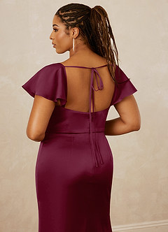 Christian Siriano Bridal for Azazie 1005 Bridesmaid Dresses Mulberry Sheath Sweetheart Neckline Stretch Satin Dress image16