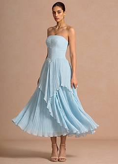 Robe Midi Bleu Ciel Kerensa image5