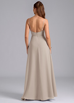 Azazie Sarella Bridesmaid Dresses Frost A-Line with Pockets Chiffon Dress image2