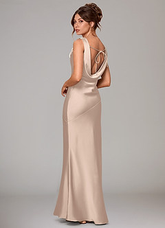 Azazie Rylina Bridesmaid Dresses English Rose Mermaid Stretch Satin Dress image4