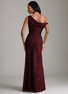 Azazie Emerson Vestidos de damas de honor Vestido de Cabernet de Devorado Floral de Corte Sirena con Vestidos sin tirantes image6