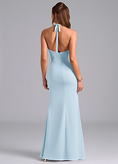 Azazie Valerie Bridesmaid Dresses Sky Blue Mermaid Pleated Chiffon Dress image6