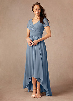 Azazie Polly Mother of the Bride Dresses Twilight A-Line Lace Chiffon Dress image3