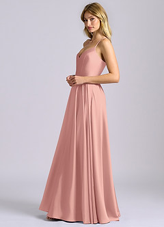 Azazie Truce Bridesmaid Dresses Rosette A-Line Stretch Satin Dress image5