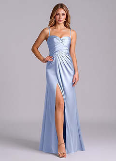 Azazie Sabrine Final Sale Ice A-Line Sweetheart Neckline Stretch Satin Dress image5