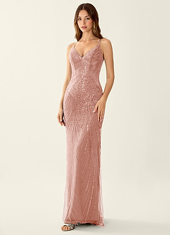 Magnolia Dusty Pink Mermaid Sequined embroidery Prom Dress image4