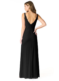 Azazie Verami Bridesmaid Dresses Black Mermaid Lace Mesh Dress image2