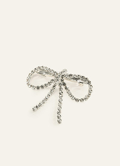 front Spinka do włosów kryształowa z kokardką