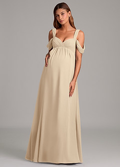 Azazie Rhea Final Sale A-Line Pleated Chiffon Floor-Length Dress image1