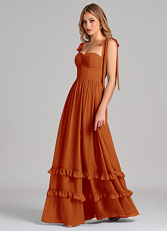 Azazie Anastacia Bridesmaid Dresses Paprika A-Line Sweetheart Neckline Chiffon Dress image5